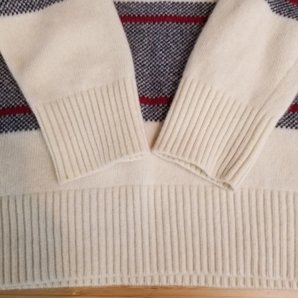 Banana‎ Republic Sweater Men M Recycled Wool Striped Crew Neck Pullover Street